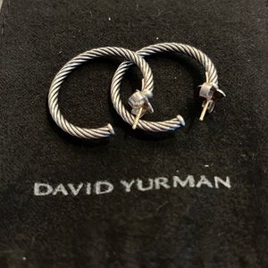 David Yurman medium hoops earrings.